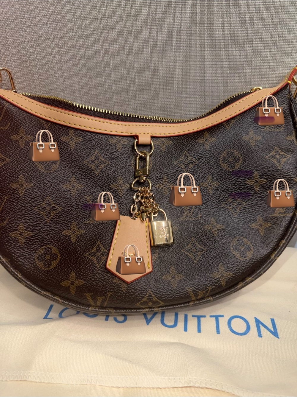 Designer inspired Croissant Purse